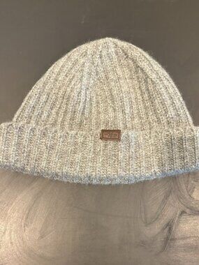 Hickey Freeman Luxury Cuffed Knit Beanie - Heather Gray